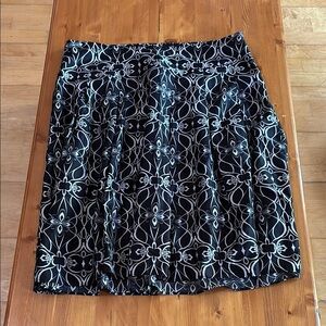 Elegant Black and White Patterned Skirt